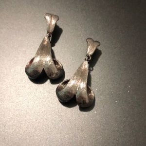 SCHRAGER Vintage clip-on earrings silver tone